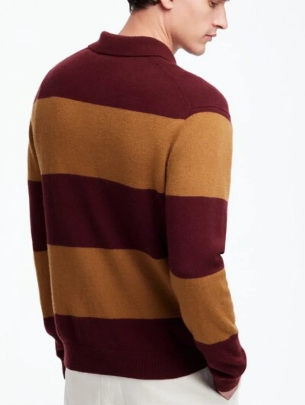Madewell Small Rugby Sweater Wool Cashmere Polo Preppy Stripe Old Money NEW